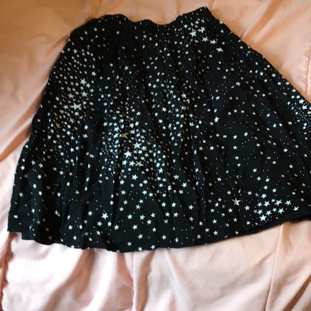 kidpik Black Sequin Skater Midi Skirt